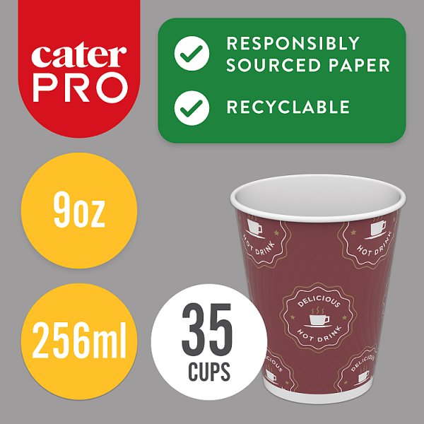 CaterPro 35 PE Lined Paper Double Wall Cups 256ml