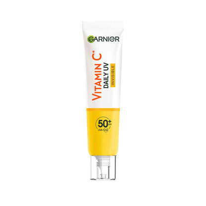 Garnier Daily UV Fluid, SPF 50+, Vitamin C Sheer Glow, Invisible & BHA+ Niacinamide