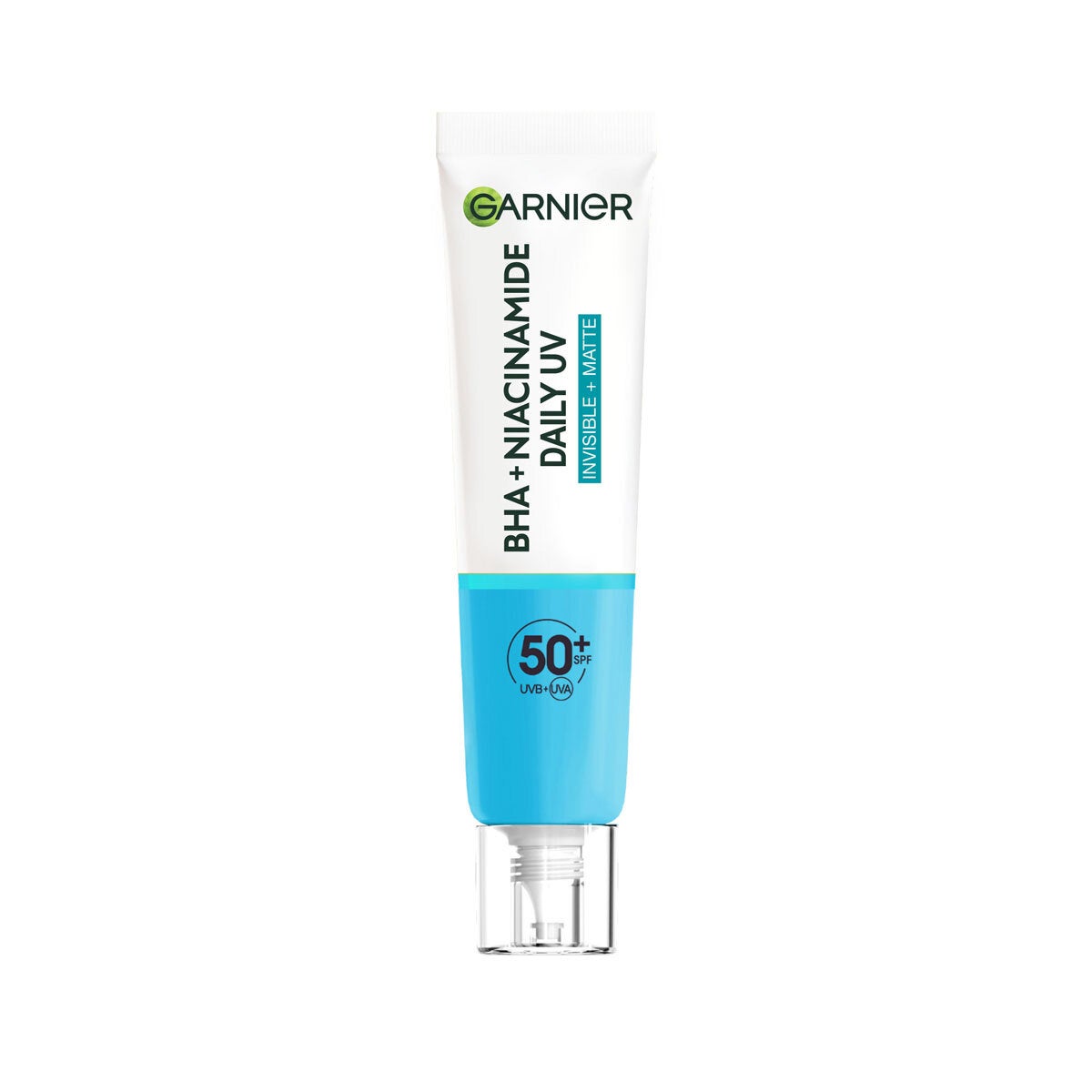Garnier Daily UV Fluid, SPF 50+, Vitamin C Sheer Glow, Invisible & BHA+ Niacinamide