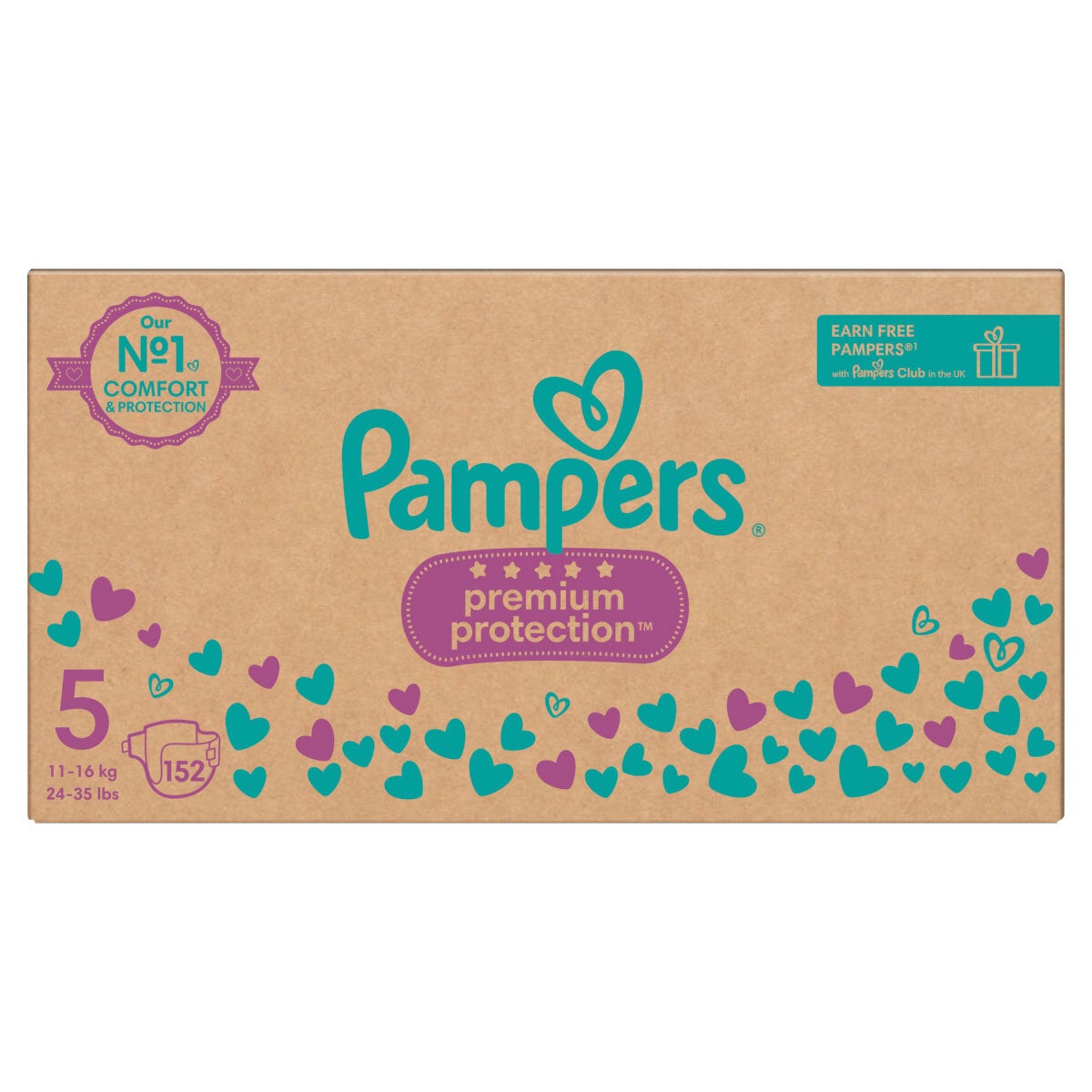 Pampers Premium Protection, Size 5, 152 Pack