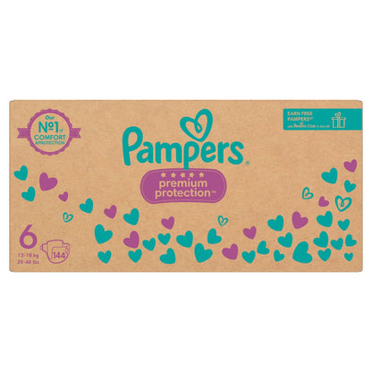 Pampers Premium Protection, Size 6, 144 Pack
