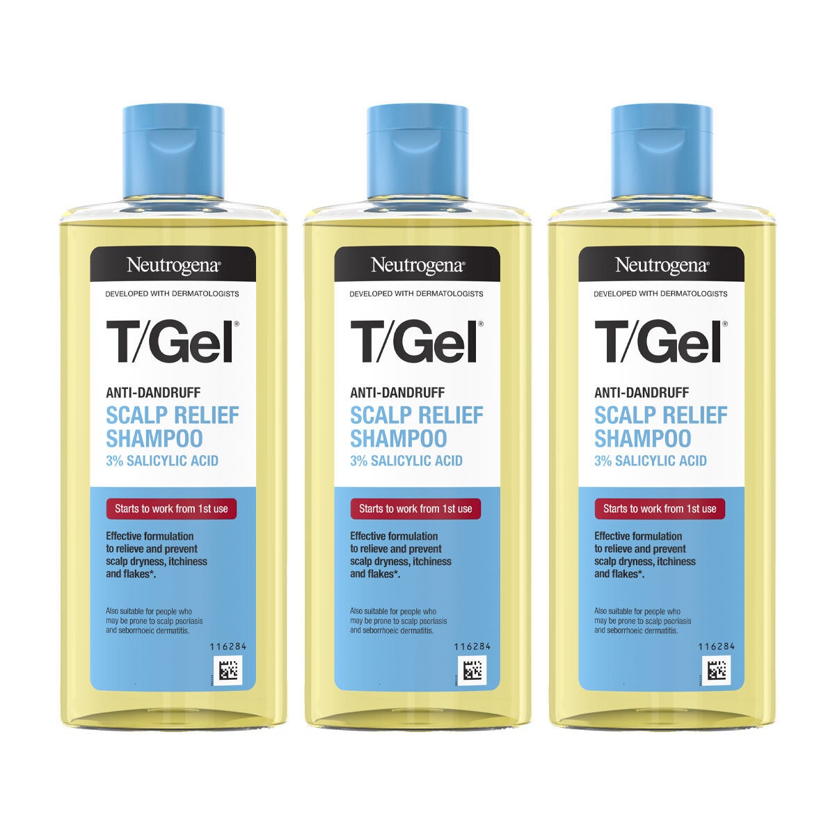 Neutrogena T/Gel Anti-Dandruff Scalp Relief, 3 x 250ml