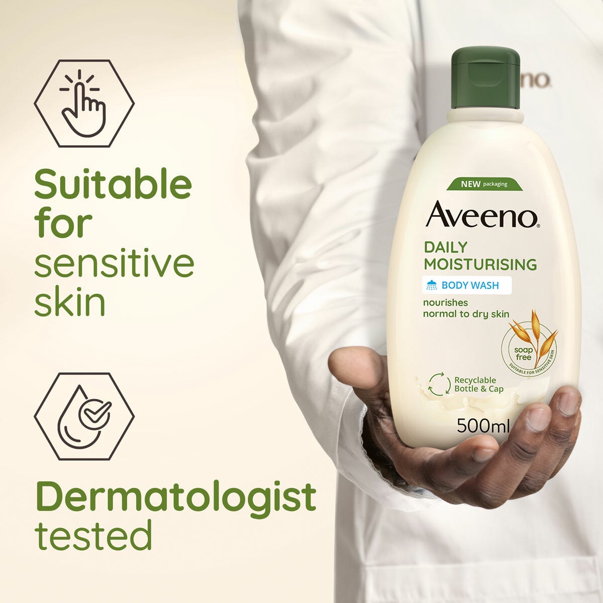 Aveeno Daily Moisturising Body Wash 2 x 500ml