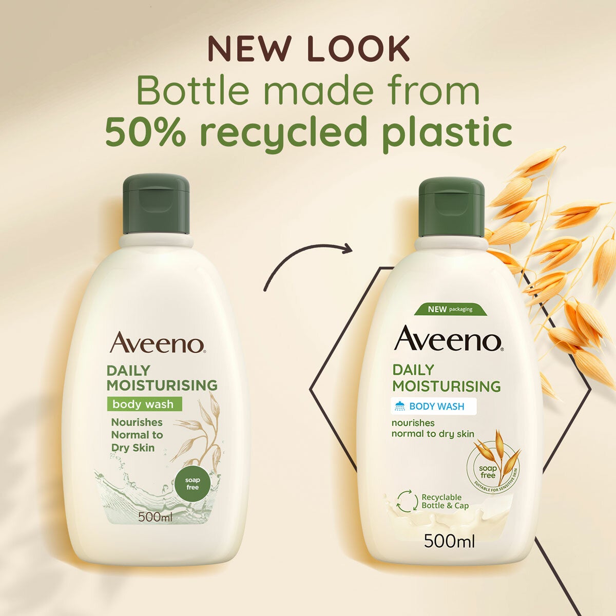 Aveeno Daily Moisturising Body Wash 2 x 500ml