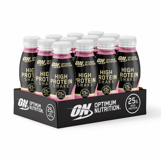 Optimum Nutrition High Protein Shake, Strawberry 12 x 330ml