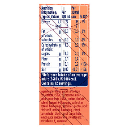 San Pellegrino Zero Lemon & Peach, 4 x 6 x 330ml