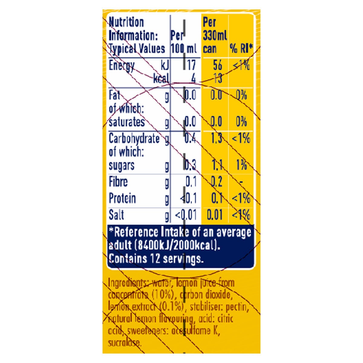 San Pellegrino Zero Lemon & Peach, 4 x 6 x 330ml