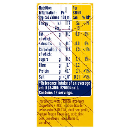 San Pellegrino Zero Lemon & Peach, 4 x 6 x 330ml