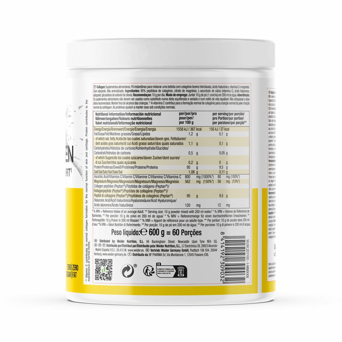 Weider Sports Collagen, Lemon 600g