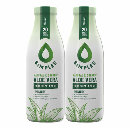 Simplee Aloe Organic Aloe Vera Supplement, 2 x 1L