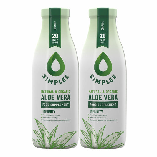 Simplee Aloe Organic Aloe Vera Supplement, 2 x 1L