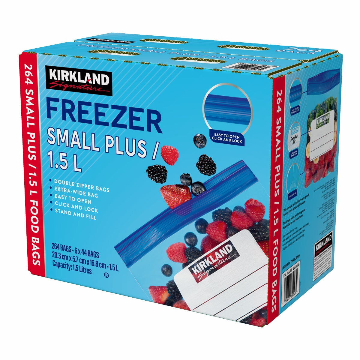 Kirkland Signature Freezer Medium Bags 1.5L, 264 Count