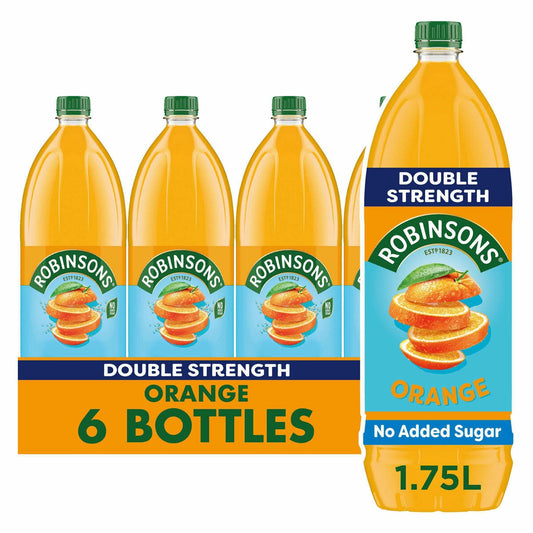 Robinsons Double Concentrate Orange, 6 x 1.75L