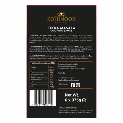 Kohinoor Tikka Masala, 6 x 375g
