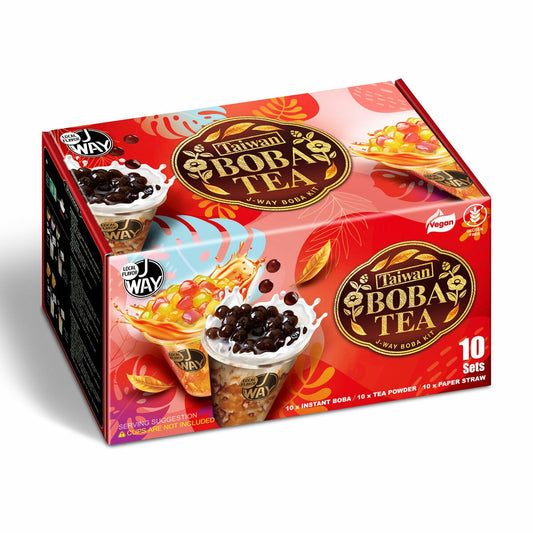 JWAY Taiwan Boba Tea Kit, 10 Sets / 5 Flavours