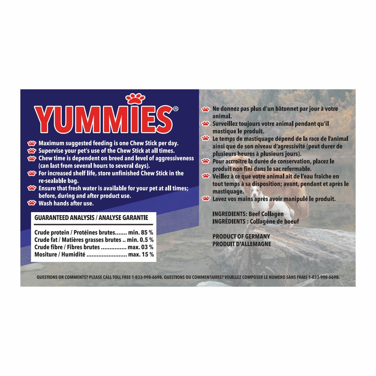 Yummies Collagen Sticks, 6", 600g