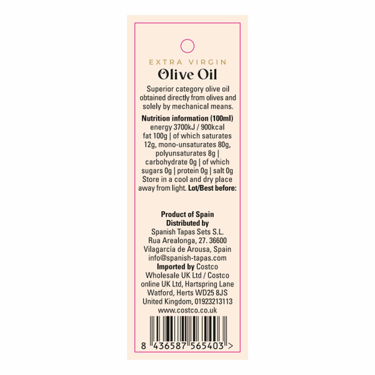 1896 Extra Virgin Olive Oil, 1L