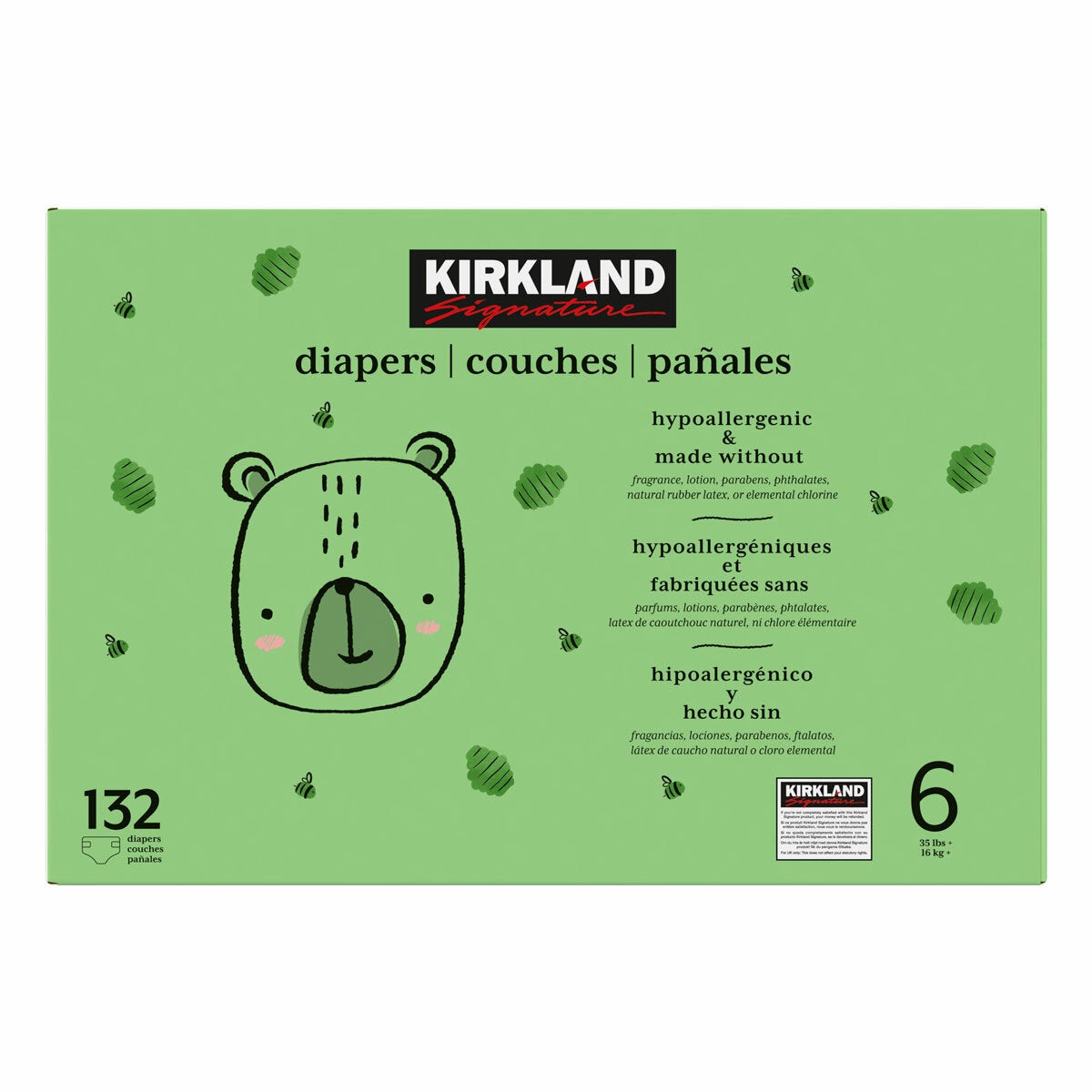 Kirkland Signature Nappies, Size 6, 132 Pack