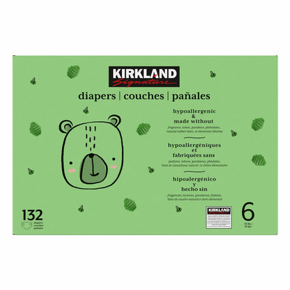 Kirkland Signature Nappies, Size 6, 132 Pack