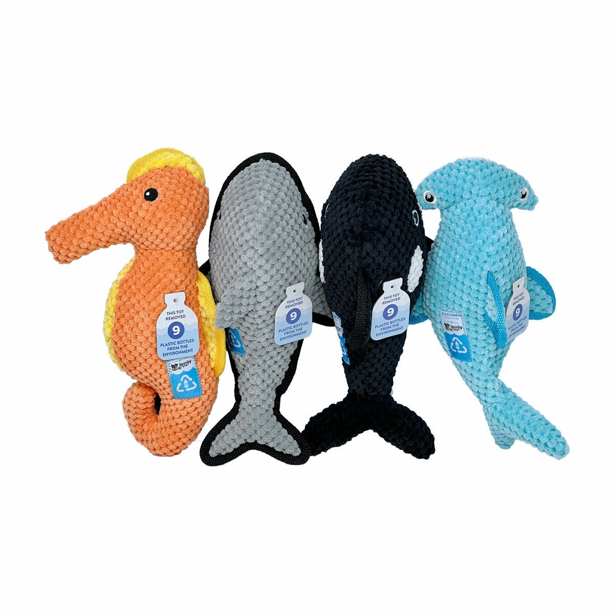 Spunky Pup Clean Earth Dog Toys, 4 Pack