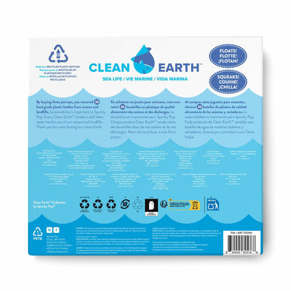 Spunky Pup Clean Earth Dog Toys, 4 Pack