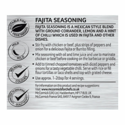Schwartz Fajita Seasoning, 530g