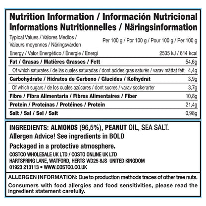 Kirkland Signature Oil Roasted Almonds, 1.13kg