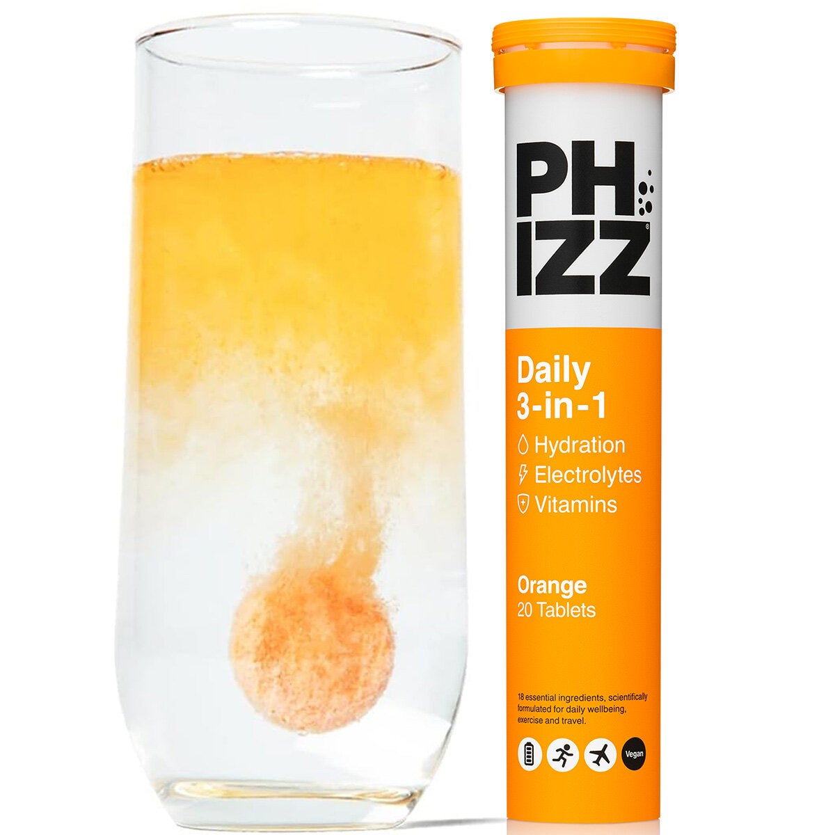 Phizz Orange Electrolytes, 3 x 20 Tablets