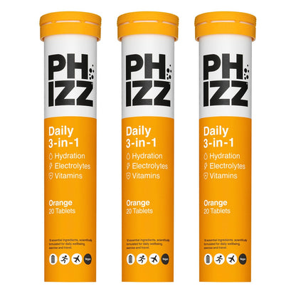 Phizz Orange Electrolytes, 3 x 20 Tablets