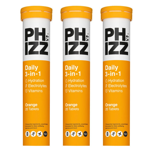 Phizz Orange Electrolytes, 3 x 20 Tablets