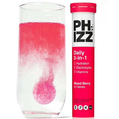 Phizz Mixed Berry Electrolytes, 3 x 20 Tablets