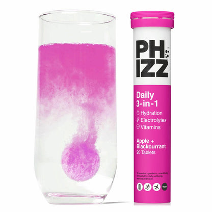Phizz Apple & Black Currant Electrolytes, 3 x 20 Tablets