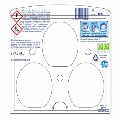 Febreze Cotton Fresh Bathroom Gel, 2 x 3 Pack