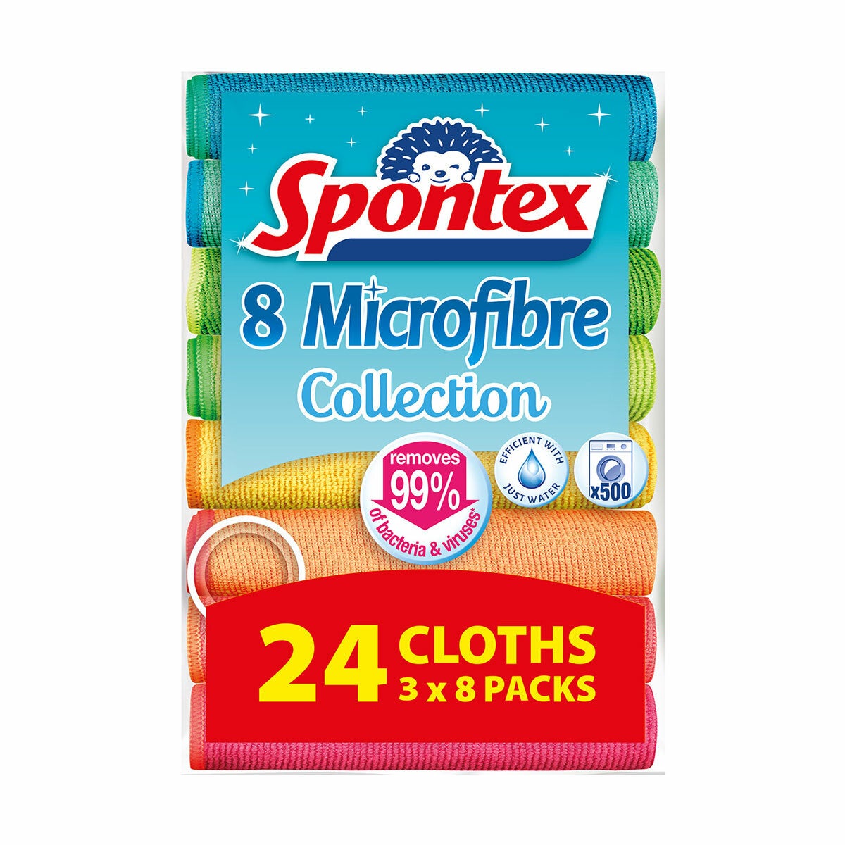 Spontex Microfibre Cloths, 24 Pack