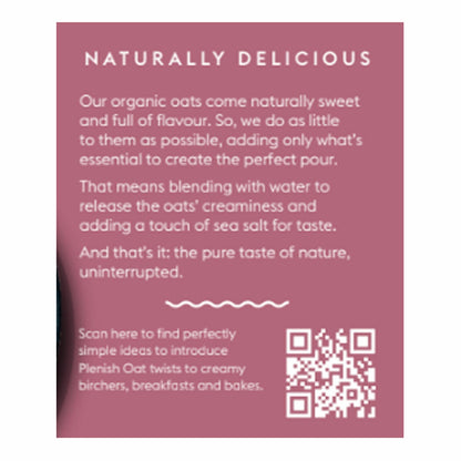 Plenish Organic Oat Milk, 8 x 1L