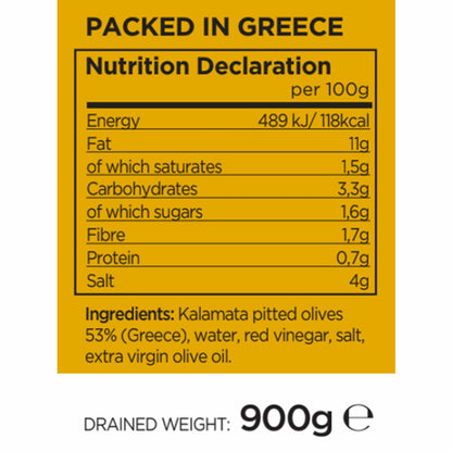 Iliada Kalamata Pitted Olives, 1.7kg