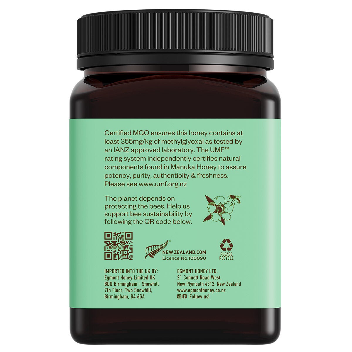 Egmont Manuka Honey MGO 355+, 1kg
