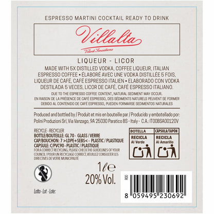 Villalta Espresso Martini, 1L