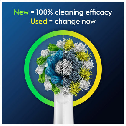 Oral-B Cross Action Brush Heads 10 Pack in Black