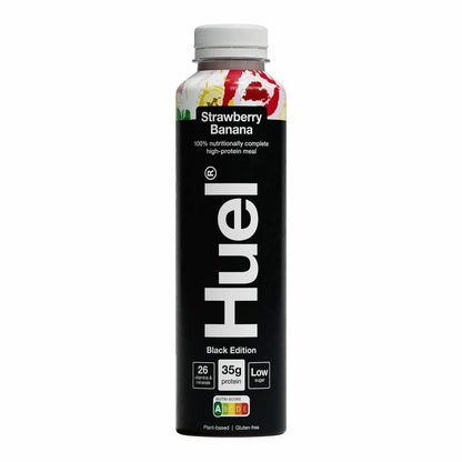 Huel Complete Meal Drink Black Edition Strawberry & Banana, 12 x 500ml