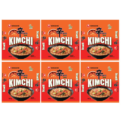 Nongshim Kimchi Noodles, 6 x 120g
