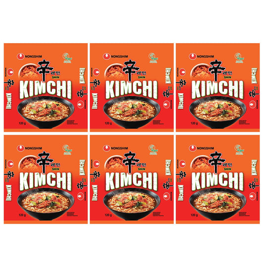 Nongshim Kimchi Noodles, 6 x 120g