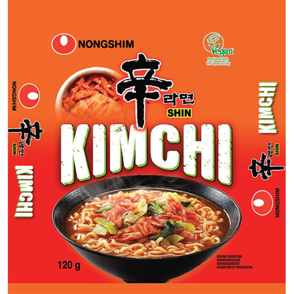Nongshim Kimchi Noodles, 6 x 120g