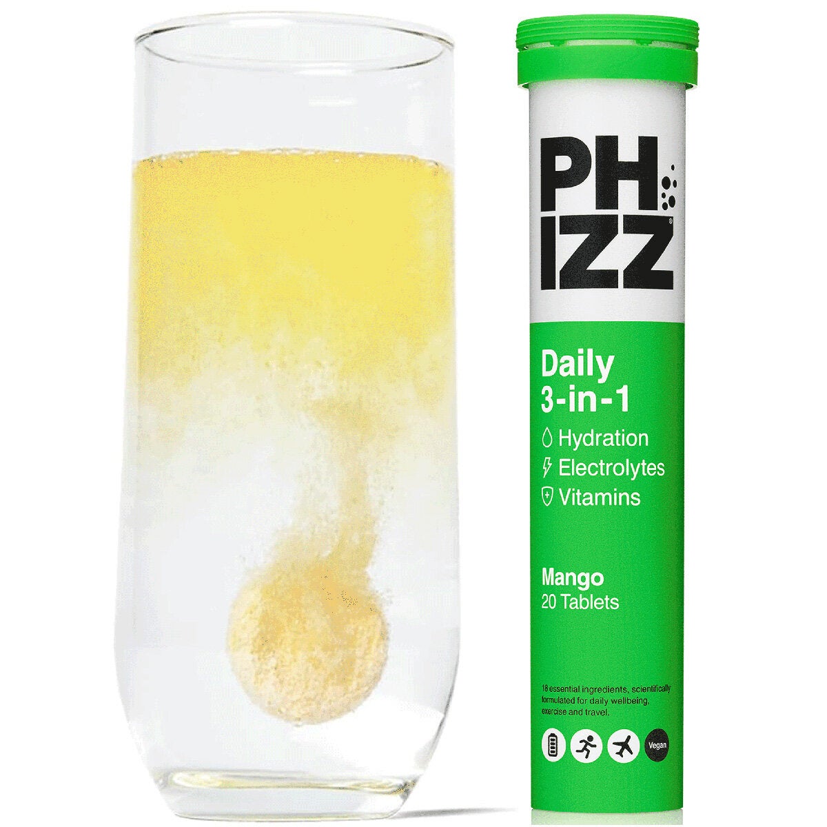 Phizz Mango Electrolytes, 3 x 20 Tablets