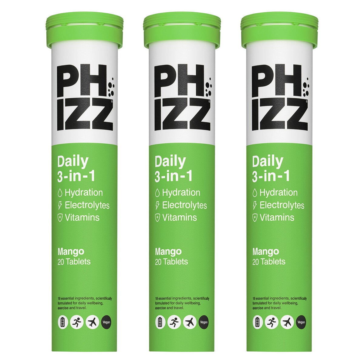 Phizz Mango Electrolytes, 3 x 20 Tablets