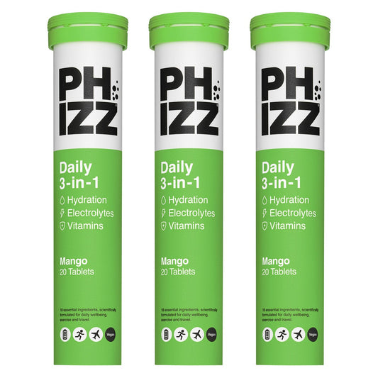 Phizz Mango Electrolytes, 3 x 20 Tablets