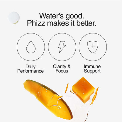 Phizz Mango Electrolytes, 3 x 20 Tablets