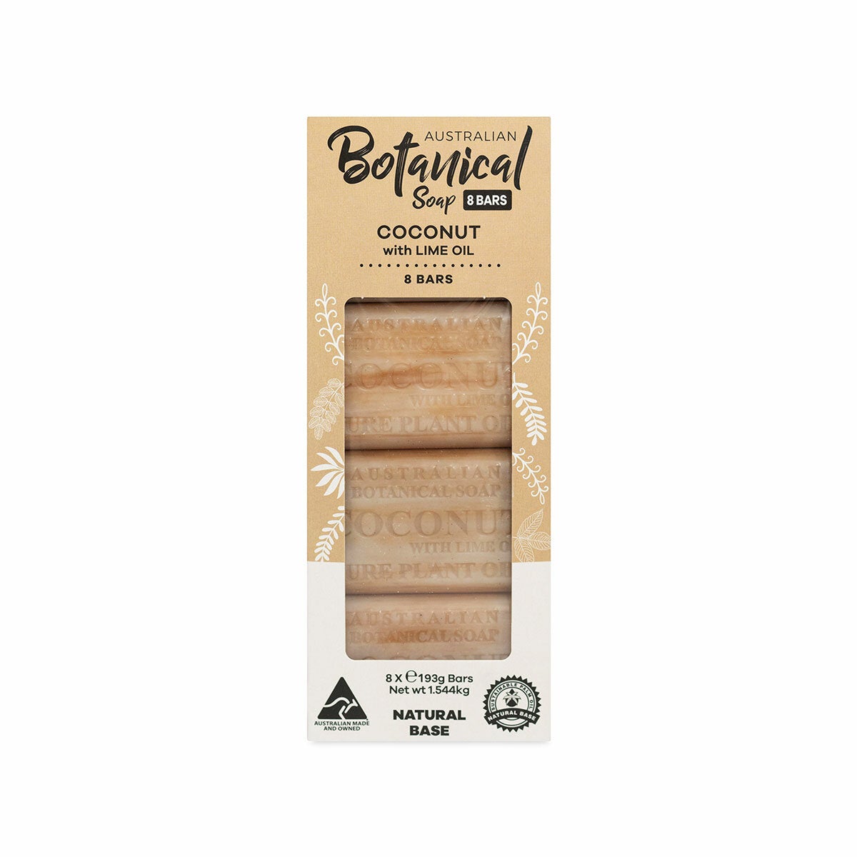 Australian Botanical Soap Bar, 8 Pack in 5 Varieties