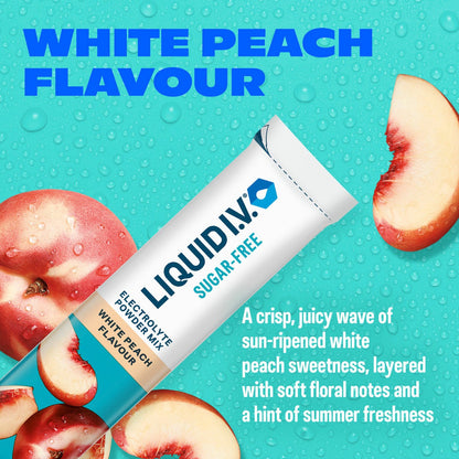 Liquid I.V.® Sugar Free Electrolyte Powder Mix, White Peach & Mango Pineapple Variety Pack, 30 Sticks