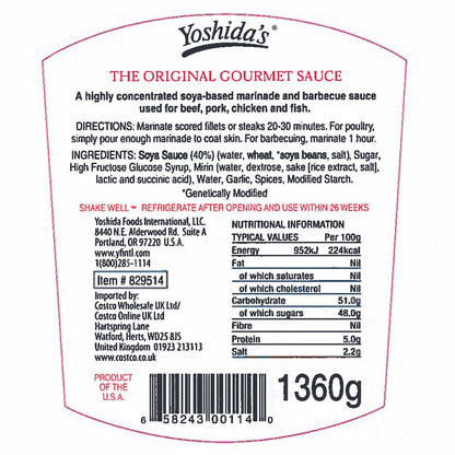 Yoshida's Original Gourmet Sauce, 1.36kg